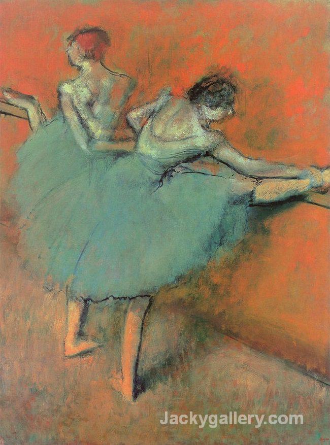 Dancers at the Barre- by Edgar Degas paintings reproduction